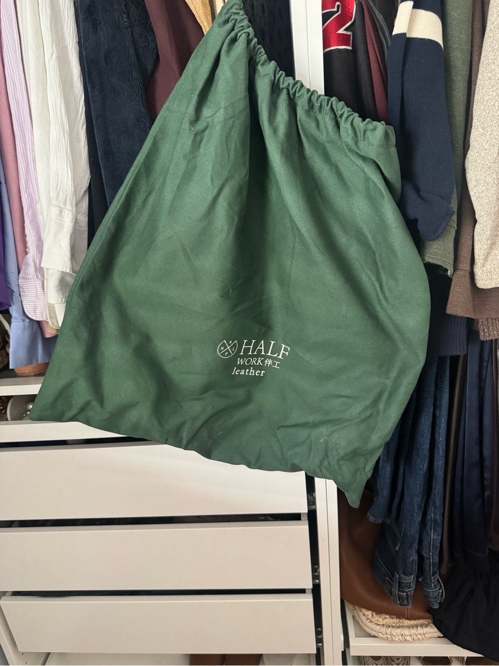 NEW Canvas Two-Tone Leather Bag - Picture 9 of 12